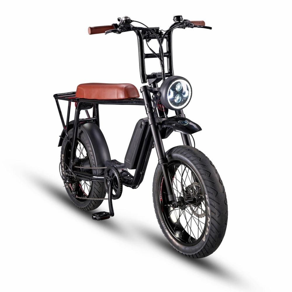 Boy deals electric bike